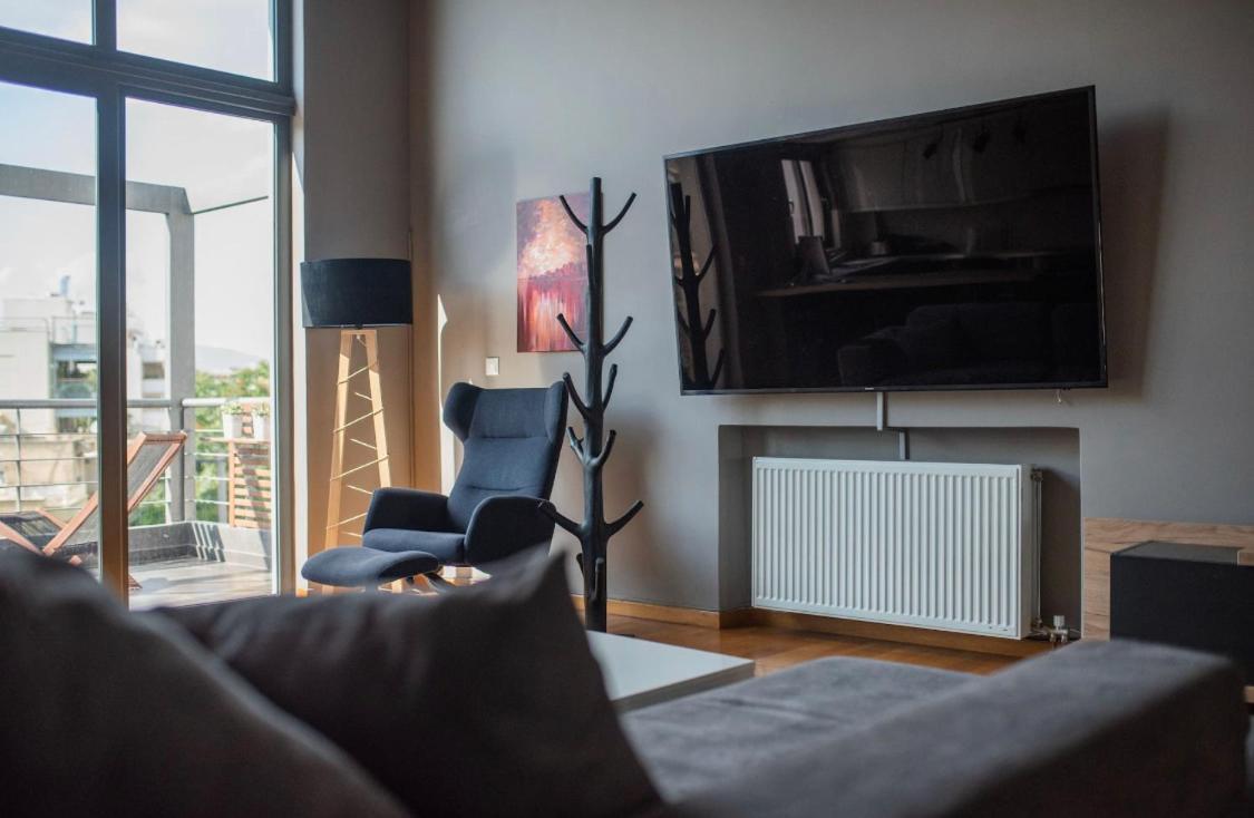 דירות אתונה Minimal Brand New Loft Next To Subway מראה חיצוני תמונה